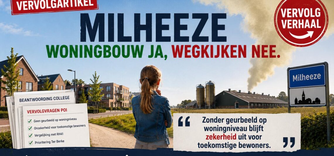 Woningbouw Milheeze: de raad kreeg het echte geurbeeld niet vóór de stemming