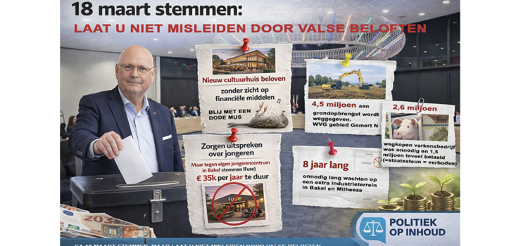 18 maart stemmen, laat u niet misleiden door valse beloften